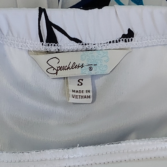 Speechless navy/white/teal floral summery dress size small - Picture 4 of 6